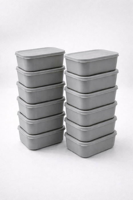 Hermia Juego de 12 Cajas de Almacenamiento BU0067 Gris Hermia Juego de 12 Cajas de Almacenamiento BU0067 Gris